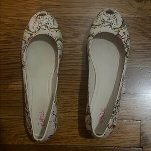 Melissa Women's Ultragirl Fantasy Plastic Slip On Flat Blush Unicorn size 10